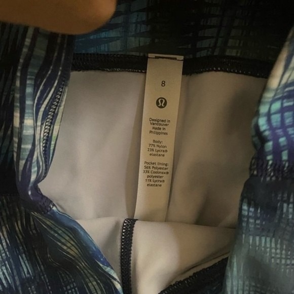 Lululemon Wunder Train 25” High Rise Leggings Blue Multicolor - Picture 6 of 7